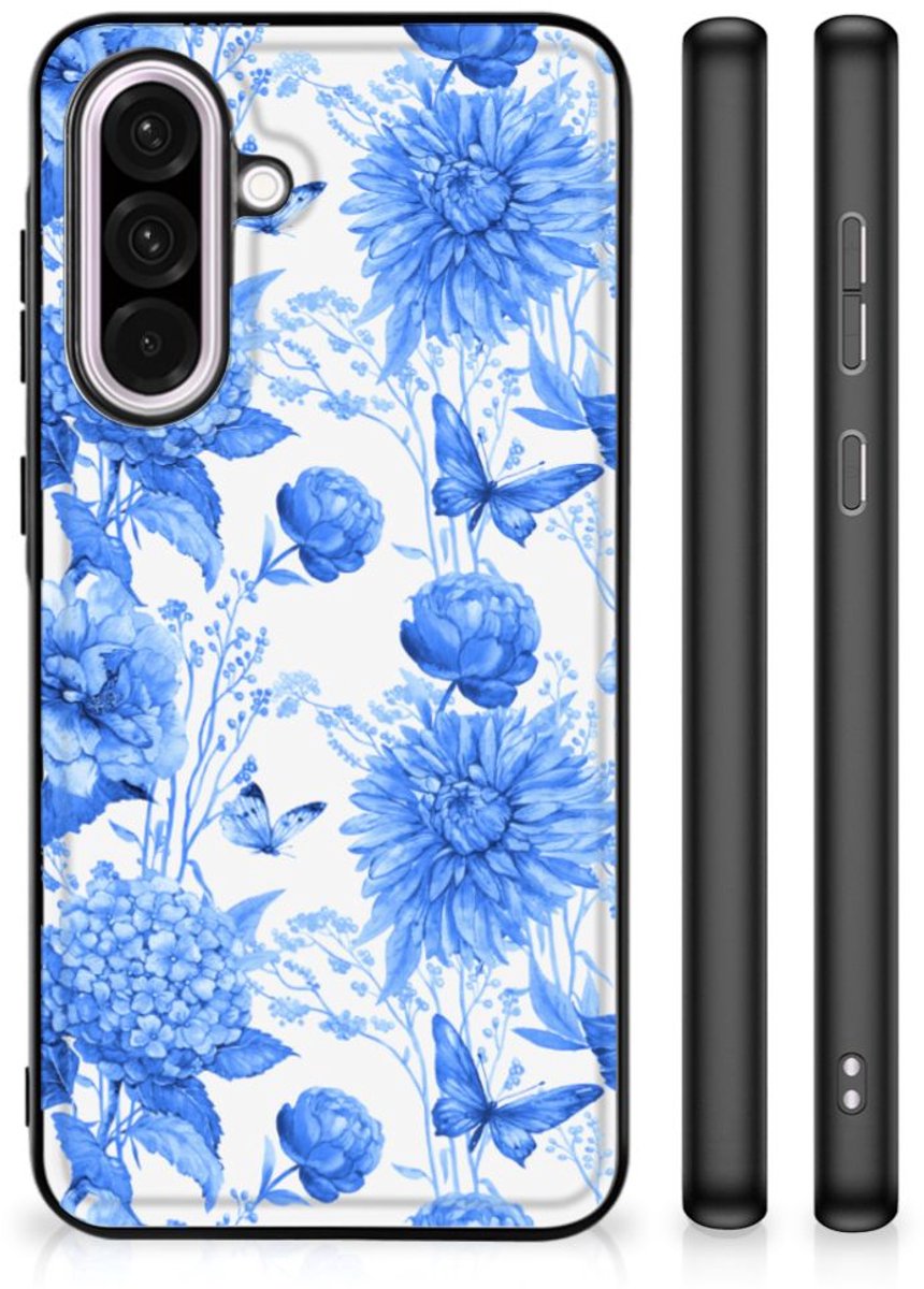 Back Cover voor Bloemen Hoesje voor Samsung Galaxy A56 Flowers Blue