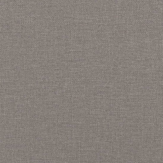 Detailopname van taupekleurige stof met een fijne geweven textuur.