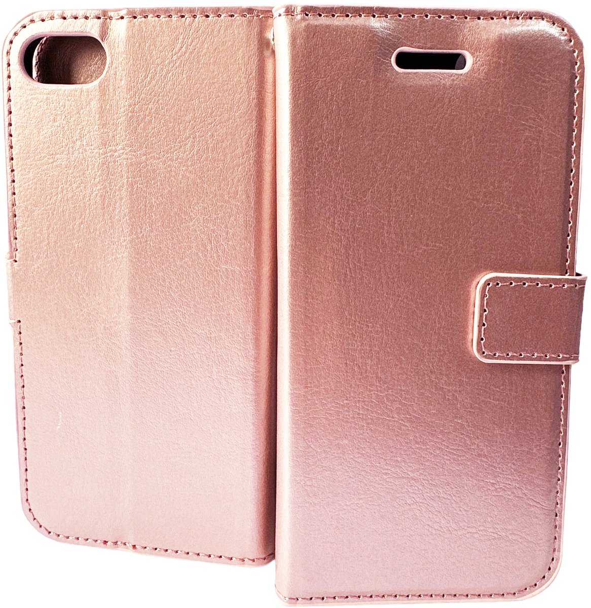 Portemonnee Book Case Hoesje Geschikt voor: iPhone 7 / 8 / SE 2020 / SE 2022 - rosegoud