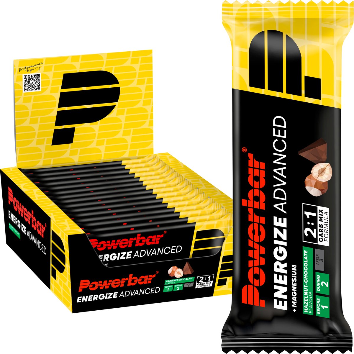 Goedkoopste Powerbar Energiereep | Energize Bar Advanced | Hazelnut Choco - 15x55g