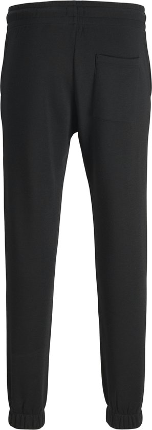 Achterkant van een zwarte joggingbroek met zak.
