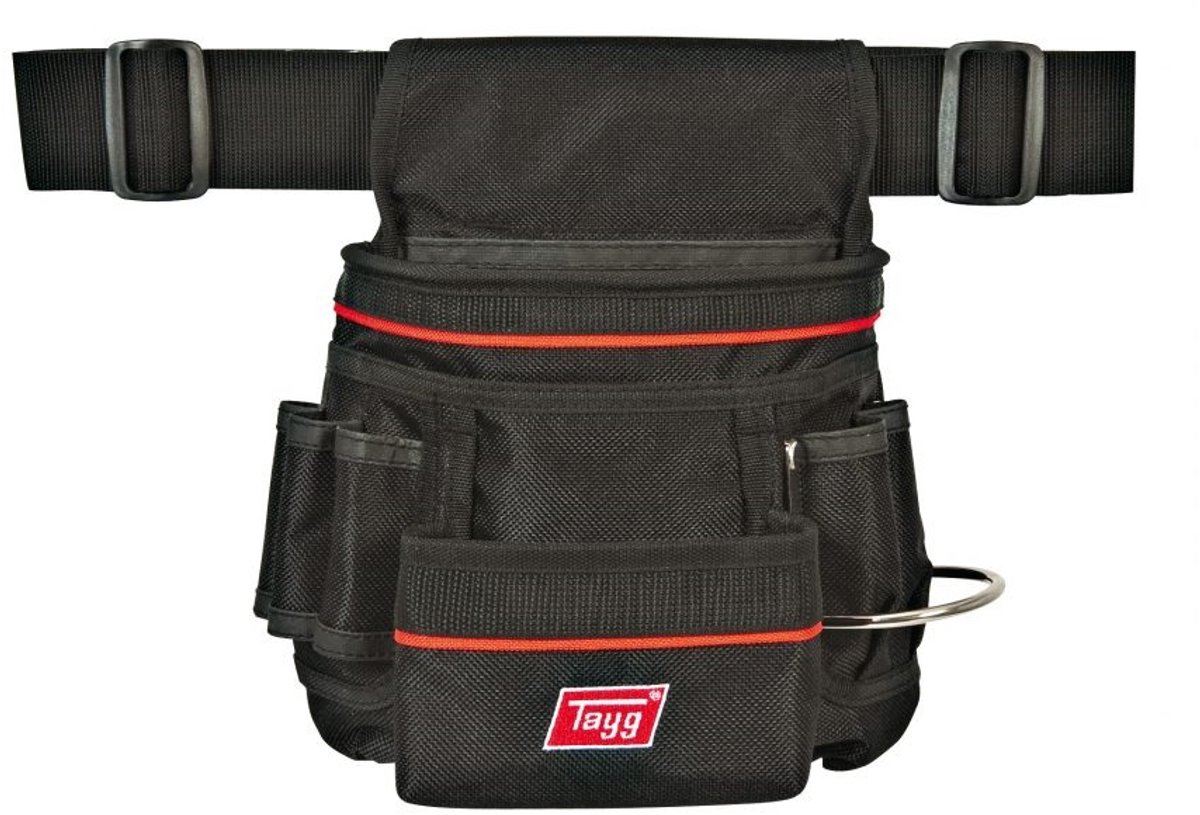 Tayg Professionele Gereedschapsriem – 900D Polyester – Verstelbaar – Met 6 D-Ringen & Telescopisch Zak