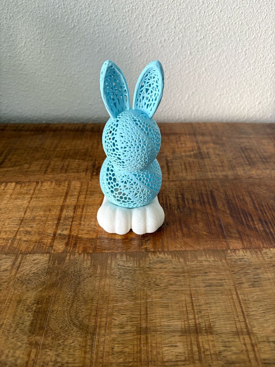 Konijn Waxinelichthouder – Pasen – Blauw – 3D geprint - 3DPrintingArtist