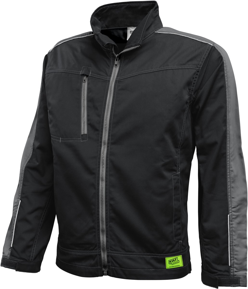 TMG KULT WORKER WORK Werkjas HEREN Veiligheidsjas Zwart - Cordura Versterkt - 270 GSM - Katoen Polyester