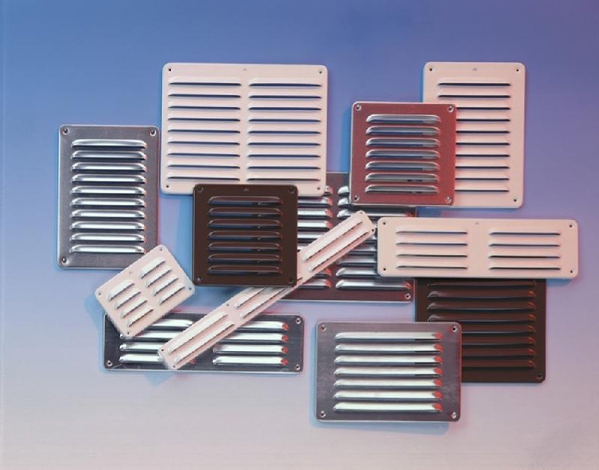 SCHOEPENROOSTER, ALUMINIUM OPBOUWMAAT 180X90 MM - MILL-FINISH