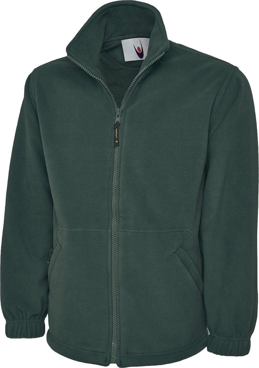 Micro Fleece Jas met Volledige Rits - Flesgroen - Medium - 300 GSM