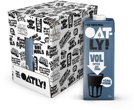 Oatly Haverdrank Vol - 6 stuks - (6L) - Houdbare plantaardige melk - Vol - Voordeelverpakking