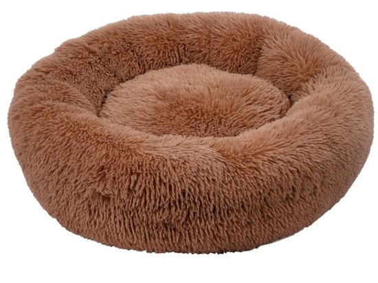 PLUCHE RONDE BED SPEELPEN VOOR HOND KAT kussen bed 60x60