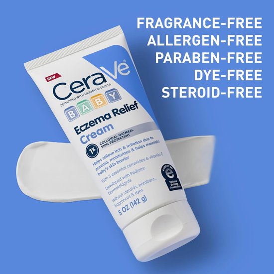 Nieuw CeraVe Baby Eczema Relief Cream,Havermoutcrème met vitamine E en ceramiden, - 142g van CeraVe — afbeelding 2