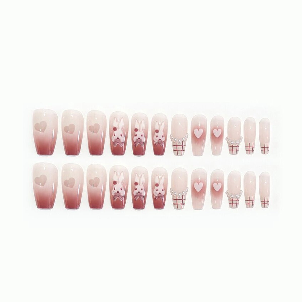 Verymeet-24Plaknagels-Press On Nails -delicate & comfartable-Schattige konijnenstijl