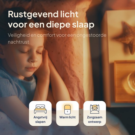 Dimbaar babynachtlampje met zachte LED-verlichting, Plug-in van Lunoo — afbeelding 3
