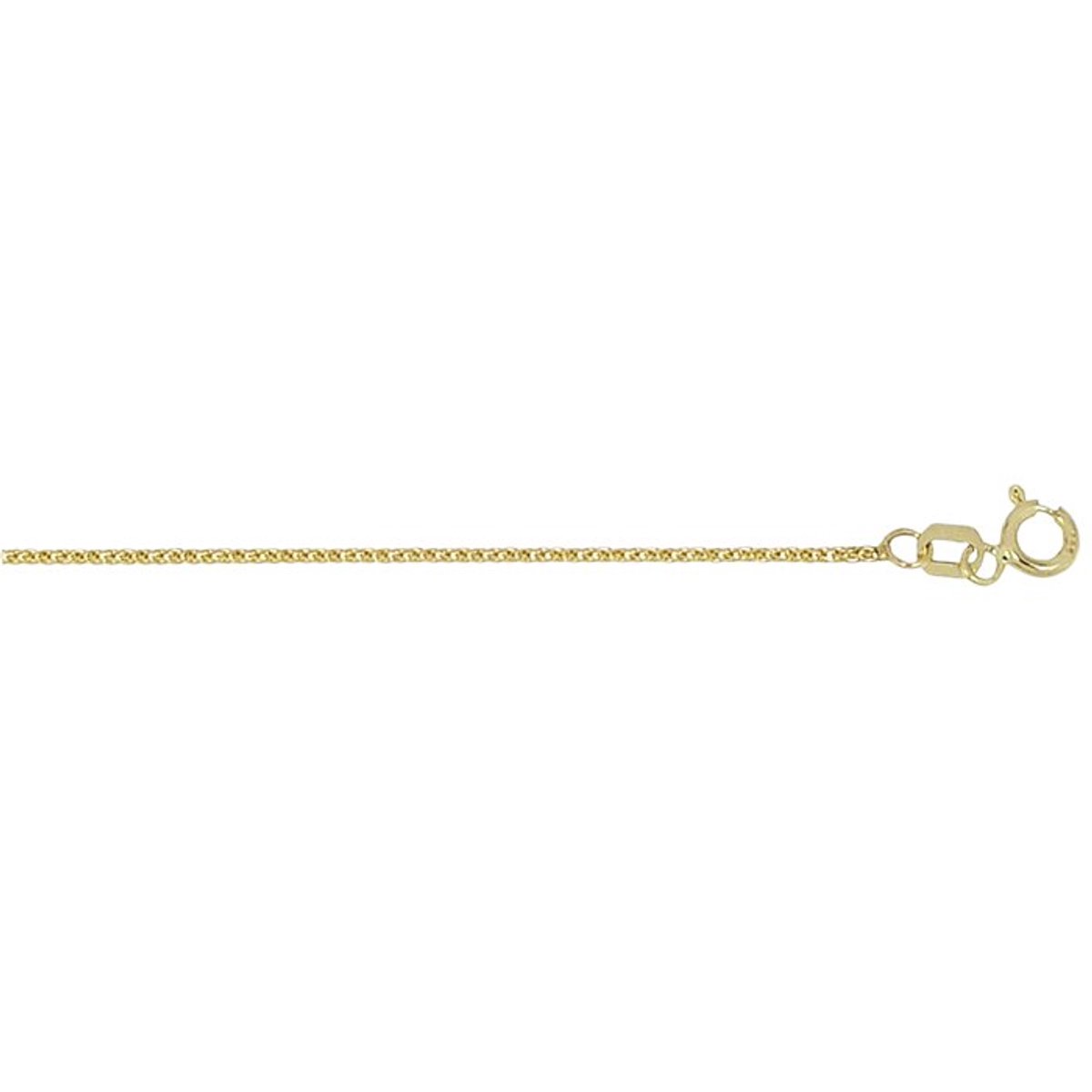 Gouden Vossenstaart Ketting 0.8 mm 45 cm 14 karaats