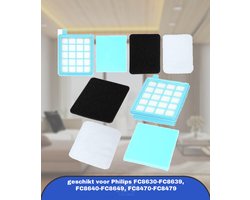 2x Filterset 4 stuks geschikt voor Philips Power Cyclone Philips FC8058/01 Stofzuigerfilter PowerPro Active Compact vervangingsfilter FC8630-FC8639, FC8640-FC8649, FC8470-FC8479