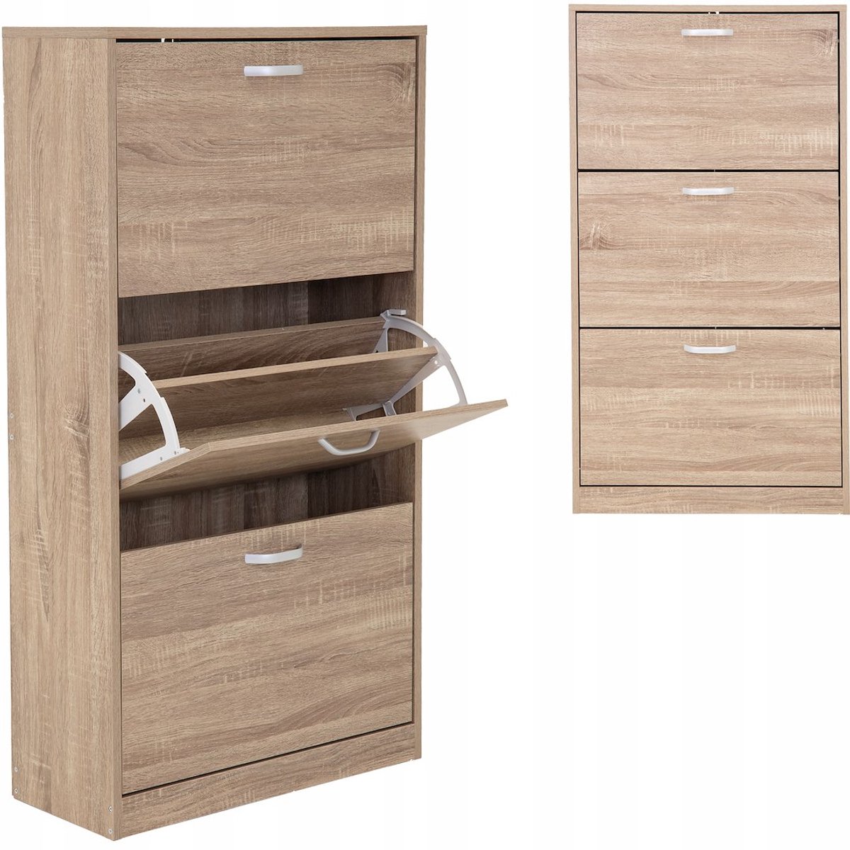SCHOENENKAST 3-COMPARATIE PLANK SCHOENEN ruime ladekast voor de gang PLANK