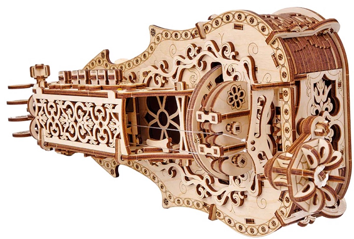 Wood Trick – Modelbouw 3D houten puzzel – de Lier - Lyra da Vinci – 227 stuks - Geen lijm noch verf nodig! — afbeelding 17