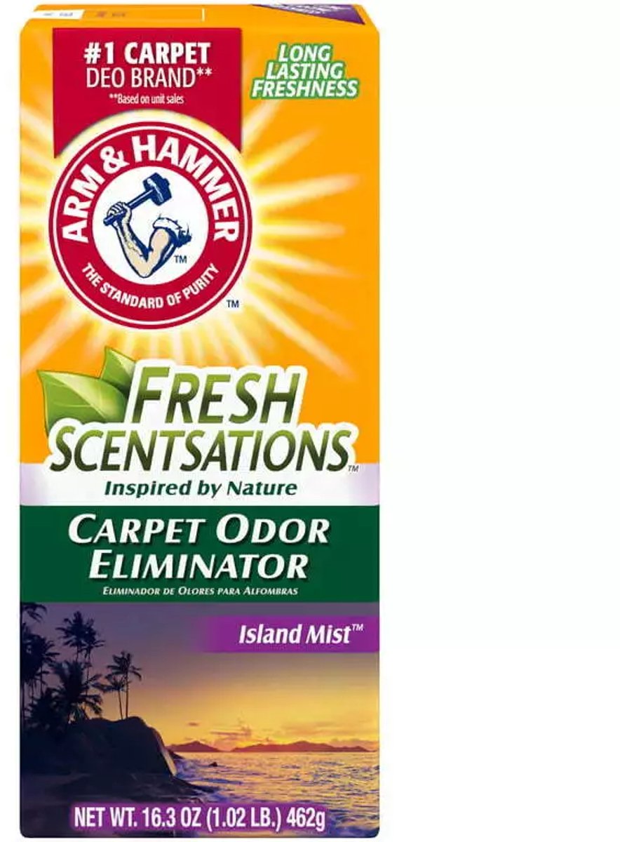 Arm & Hammer Fresh Scentsations Carpet Odor Eliminator – Island Mist – 850g