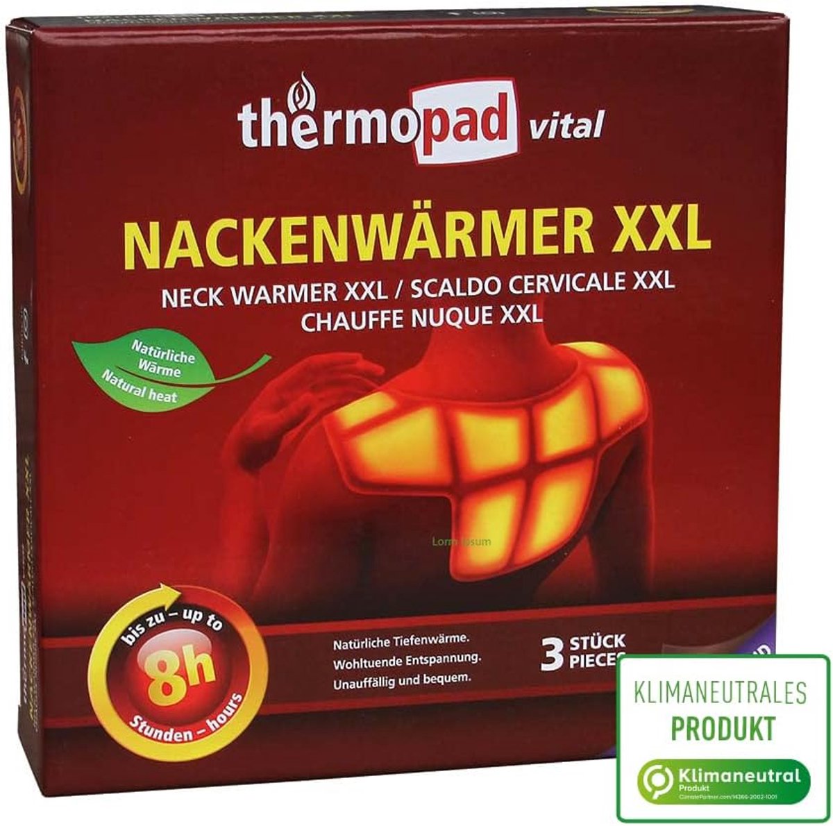 Goedkoopste Nekverwarmer XXL met 8 uur warmte en grote warmtekamers
