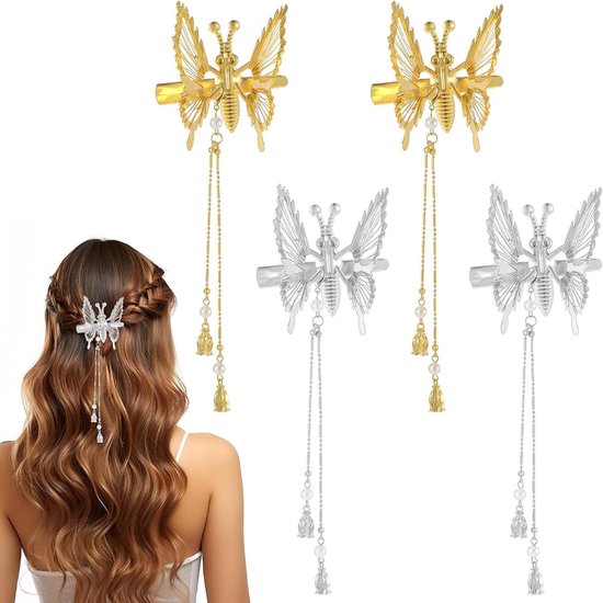 Kerst Vlinder Hangers, 6 stks Sprankelende Vlinder Kerstboom Decoraties, Holle Simulatie Vlinder Levensechte Kunstmatige Vlinder Kerst Ornamenten
