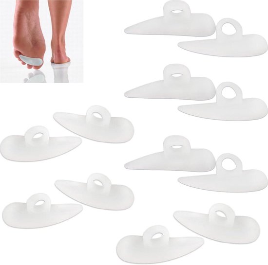 Foto: Teenslippers voor hamerteenkussens 6 paar hallux valgus correctie tenen rechttrekken afstandhouders