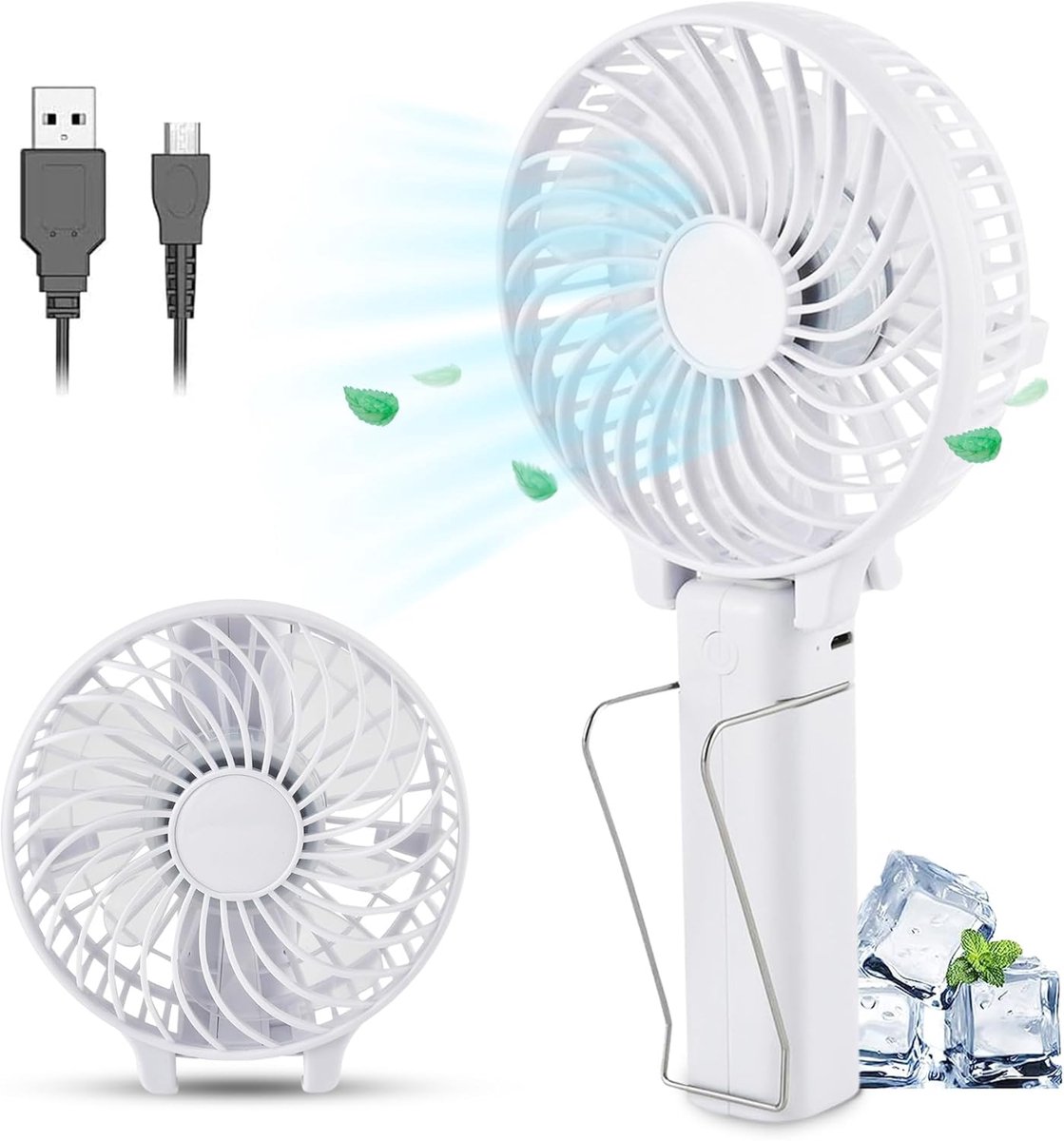 Draagbare USB Ventilator met 3 Snelheden - Opvouwbaar en Oplaadbaar