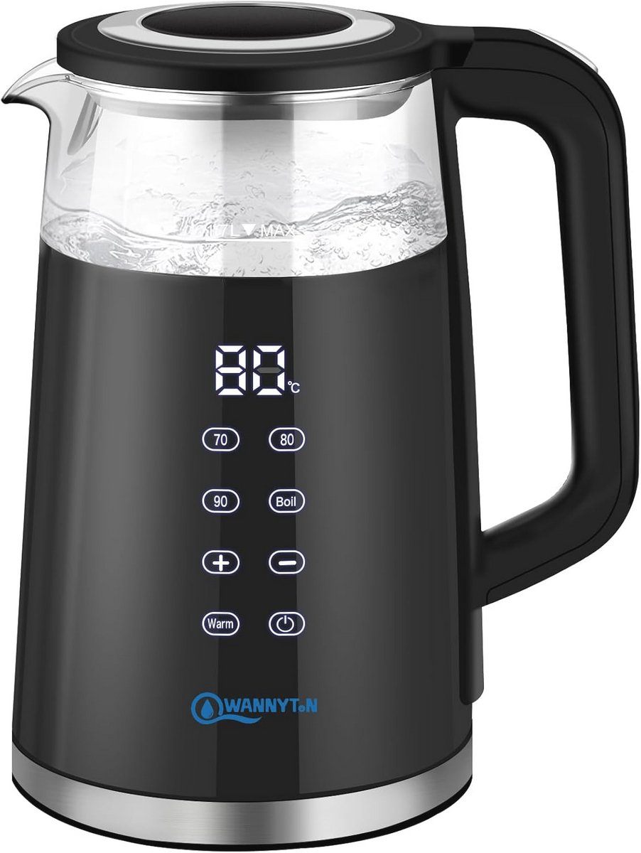 Waterkoker 1,7 L met Temperatuurinstelling - Digitale Waterkoker met 360° Sokkel en Automatische Uitschakeling