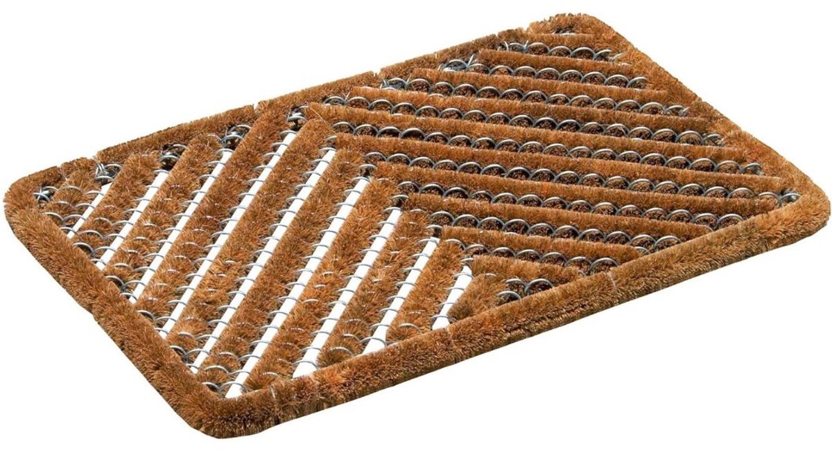 Zylo® Borstelmat voor Buiten - Voetenveger met Borstels - Deurmat - Weerbestendig - Slijtvast - 60x40x2cm - Natuurlijk