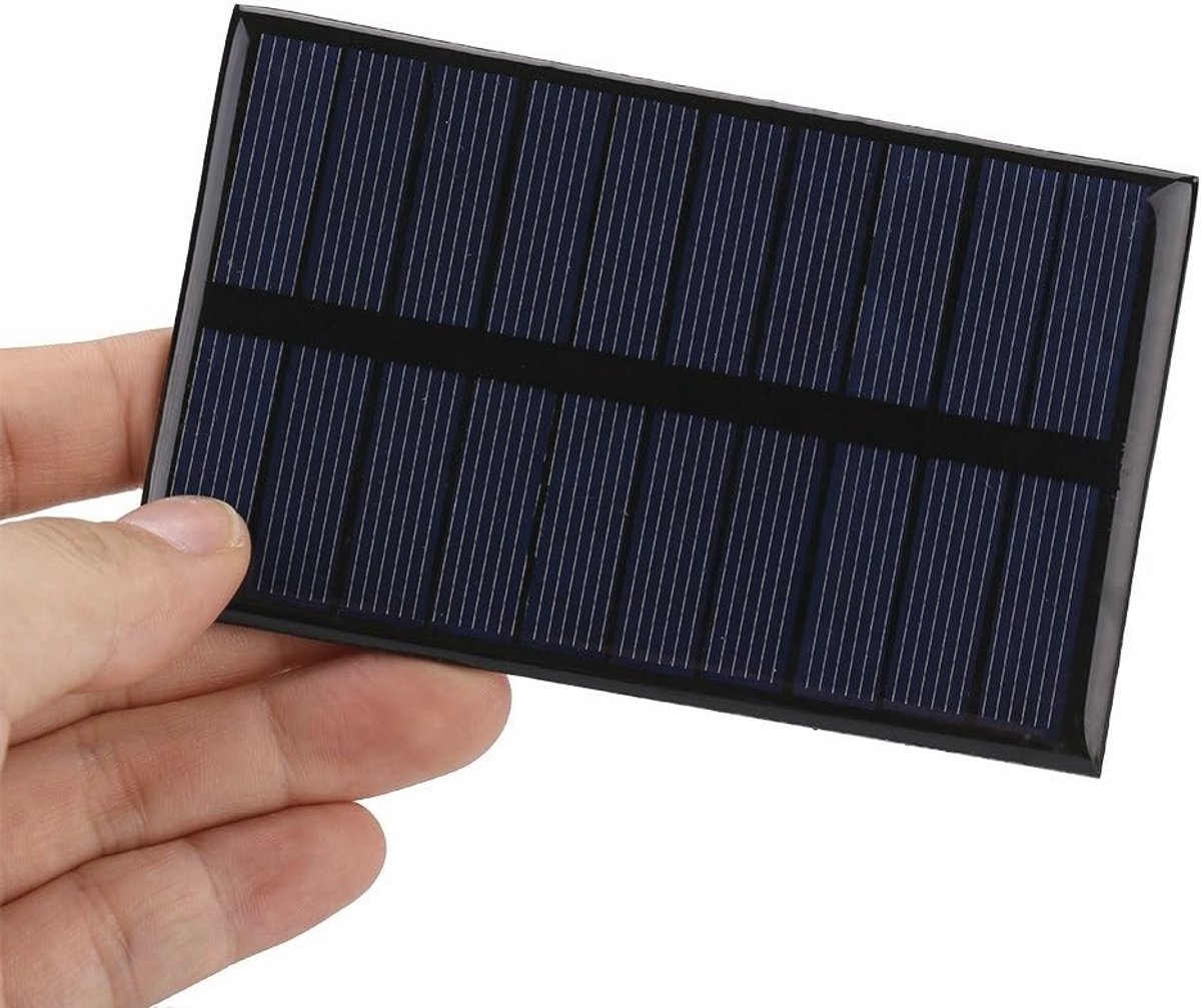 Mini Zonnepaneel 1.2W 5V - Hoge Efficiëntie Polykristallijn Batterij Oplader voor Mobiele Telefoons en Speelgoed