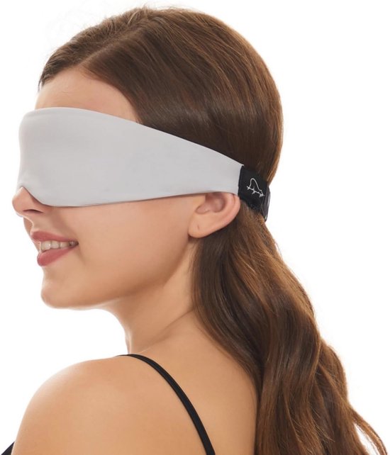 Alaska Bear Slaapmasker, zijden bedekking, oogcontour voor drukvrij slapen, upgrade over conventionele platte satijnen oogmaskers, machinewasbaar
