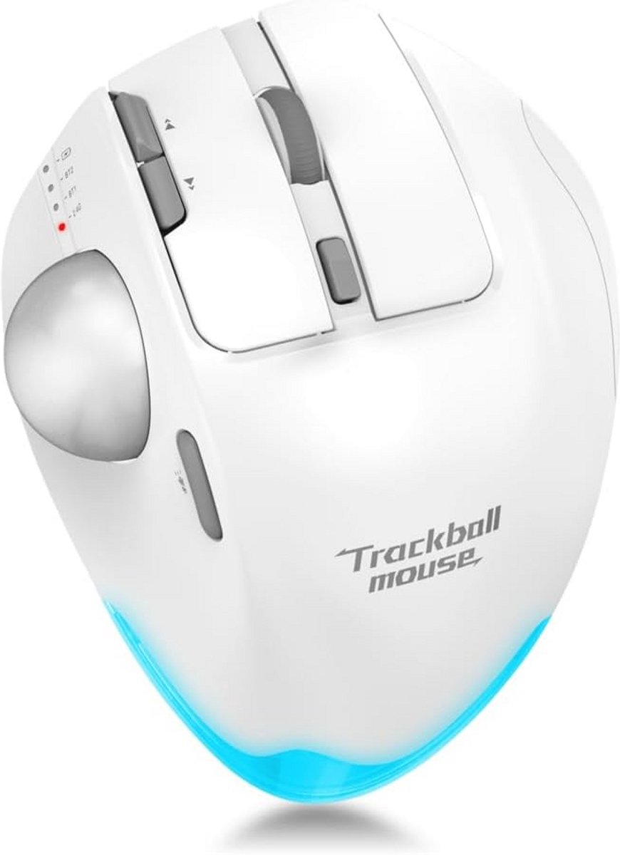 Draadloze Trackball Muis voor Laptop en PC - Ergonomisch en Oplaadbaar met 4800 DPI