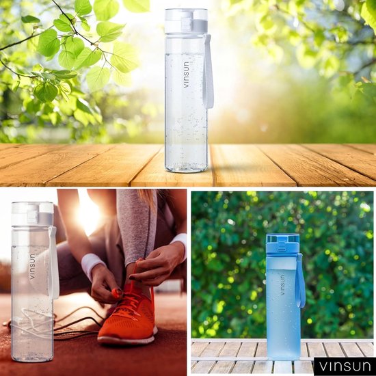 Drinkfles 1L - Lekvrij, Lichtgewicht, BPA-Vrij - Voor Sport en School — afbeelding 2