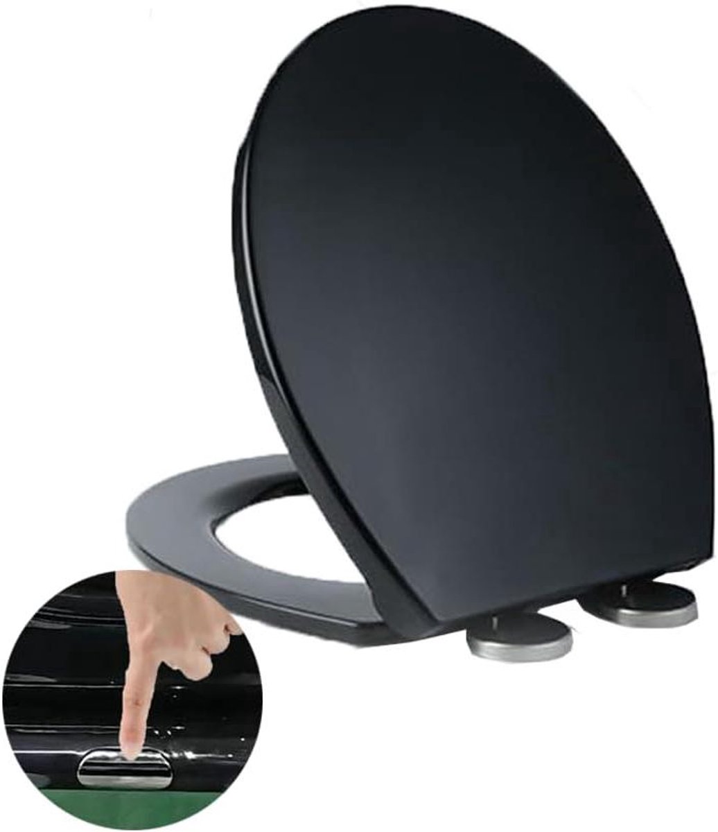 Toiletbril softclose - universele wc-bril - zwart