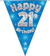 Oaktree - Vlaggenlijn Blauw Happy 21th Birthday [volumekorting]