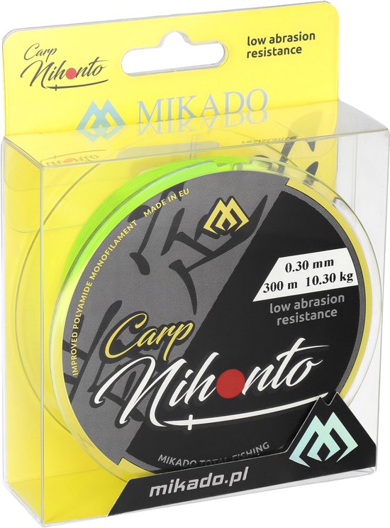 Nylon Karperlijn 0,40 mm – 14,5 kg – 300 m – Fluo Geel – Mikado — afbeelding 3