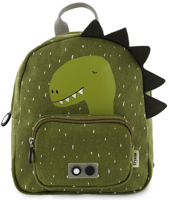 Trixie Kleine Rugzak - Mr. Dino - Schooltas Waterafstotend - Boekentas voor Kind - Voor Jongens en Meisjes - Geschikt als Gymtas - Groen