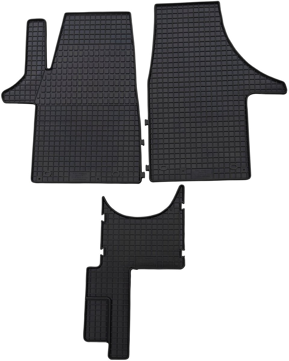 Rubbermatten Volkswagen (T5 / T6) 2003-2024 (3-zits) (voorset) - Petex