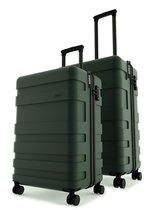 Kofferset - 143L - Trolleyset TSA 2-delig - Handbagage en groot - Norix - Forest Green