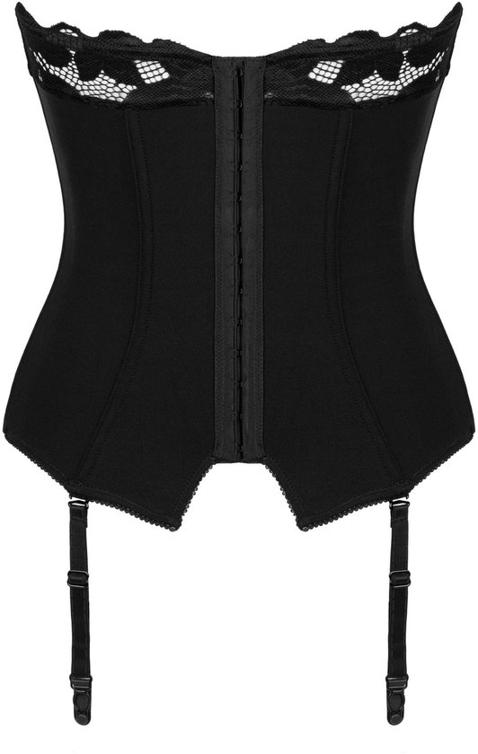 Obsessive - Editya Somptueux corset avec jarretelles - Noir