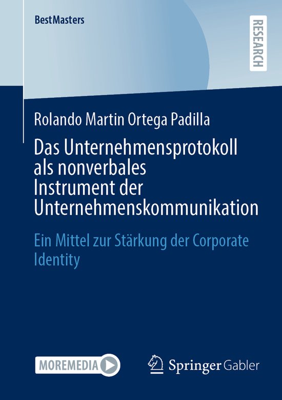 BestMasters- Das Unternehmensprotokoll als nonverbales Instr ... - cover