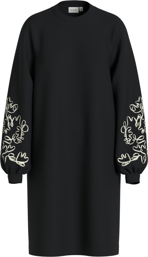 VILA - ROBE SWEAT À S À MANCHES LONGUES VISIFFI EMB/LC - Femme - Mini-robes