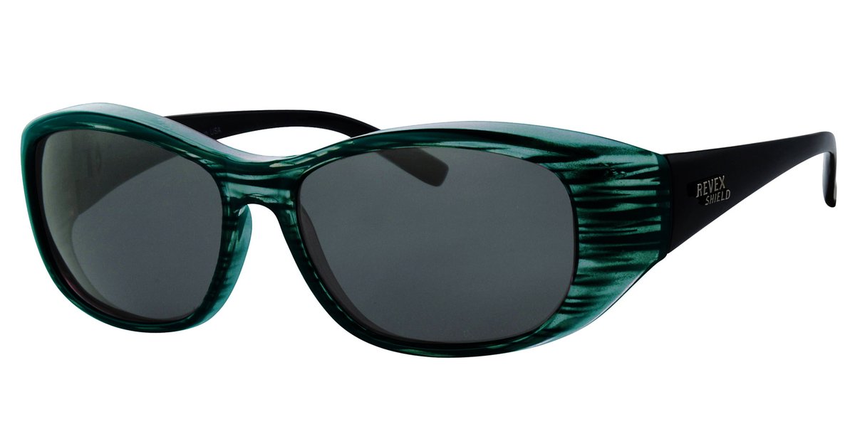 Polariserende Overzetzonnebril Tiger Lady Turquoise Elegante Vrouwelijke Gepolariseerde Zonnebril