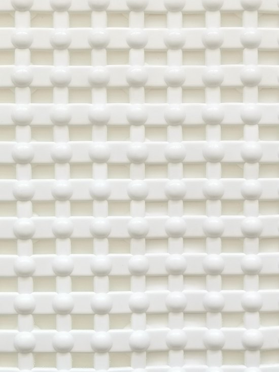 Goujons antidérapants Papillon pour tapis de douche Blanc - 53x53 cm pvc