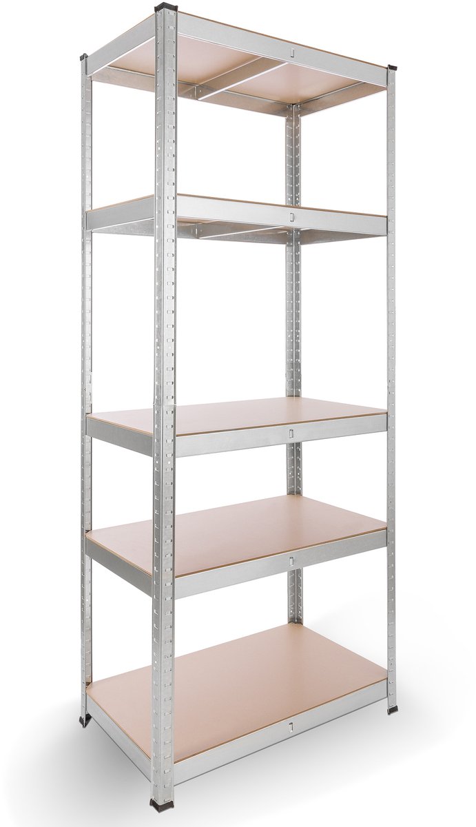 AREBOS Stellingkast voor zware lasten | keldereg/metaal | 75 x 45 x 180 cm | 875 kg draagvermogen | eenvoudige montage door steeksysteem en zonder schroeven