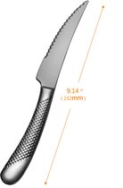 Bol.com Inovra ® Hoogwaardige 2-in-1 Steakmessen Set met Ergonomisch Ontwerp voor Perfecte Snedes aanbieding