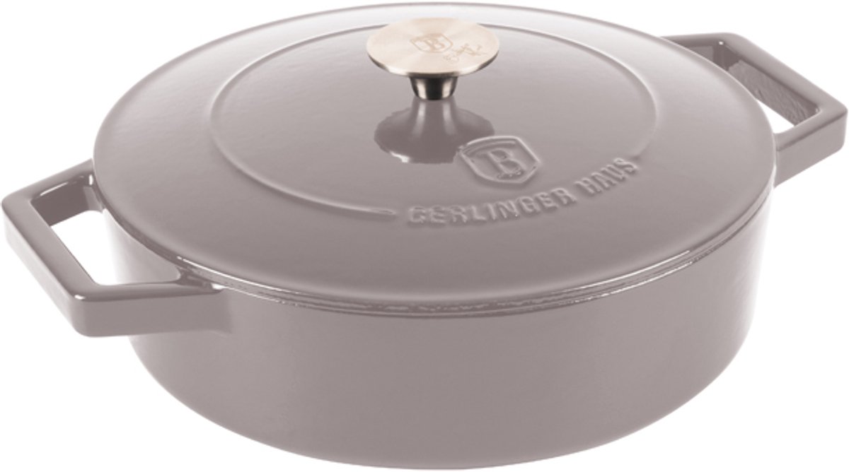 Berlinger Haus 6527 - Gietijzeren braadpan - Taupe collection - 26 cm - Grijs