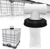 IBC Tote Cover, IBC tankhoes, watercontainerbeschermer, outdoor IBC ton regenton watertank beschermhoes met rits en topopening, 210D Oxford-doek, voor 800 l/1000 l/1200 l watertank