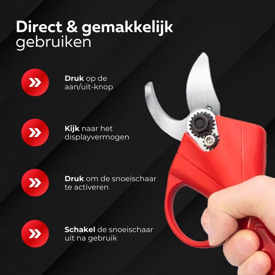 COCHO® Elektrische Snoeischaar - Snoeizaag met 2X Accu - Heggenschaar van COCHO® — afbeelding 4