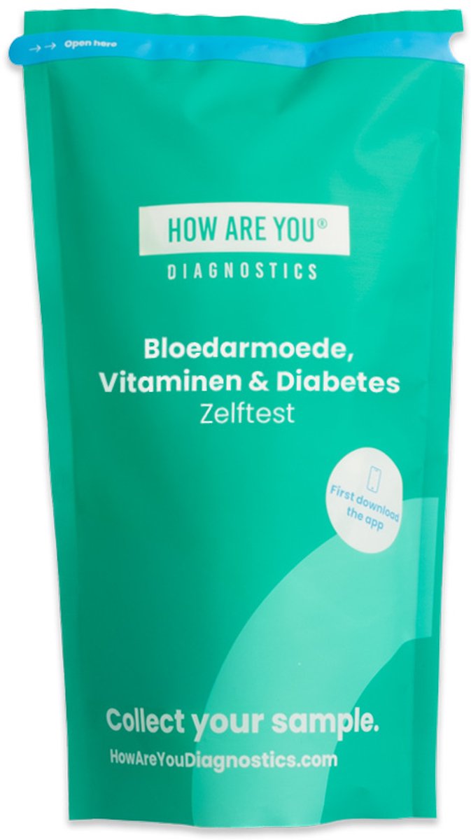 Goedkoopste Bloedarmoede, Vitaminen & Diabetes test - Ferritine, Hemoglobine, HbA1c, Vitamine D & B12- Laboratorium test - Uitslag binnen 2 werkdagen