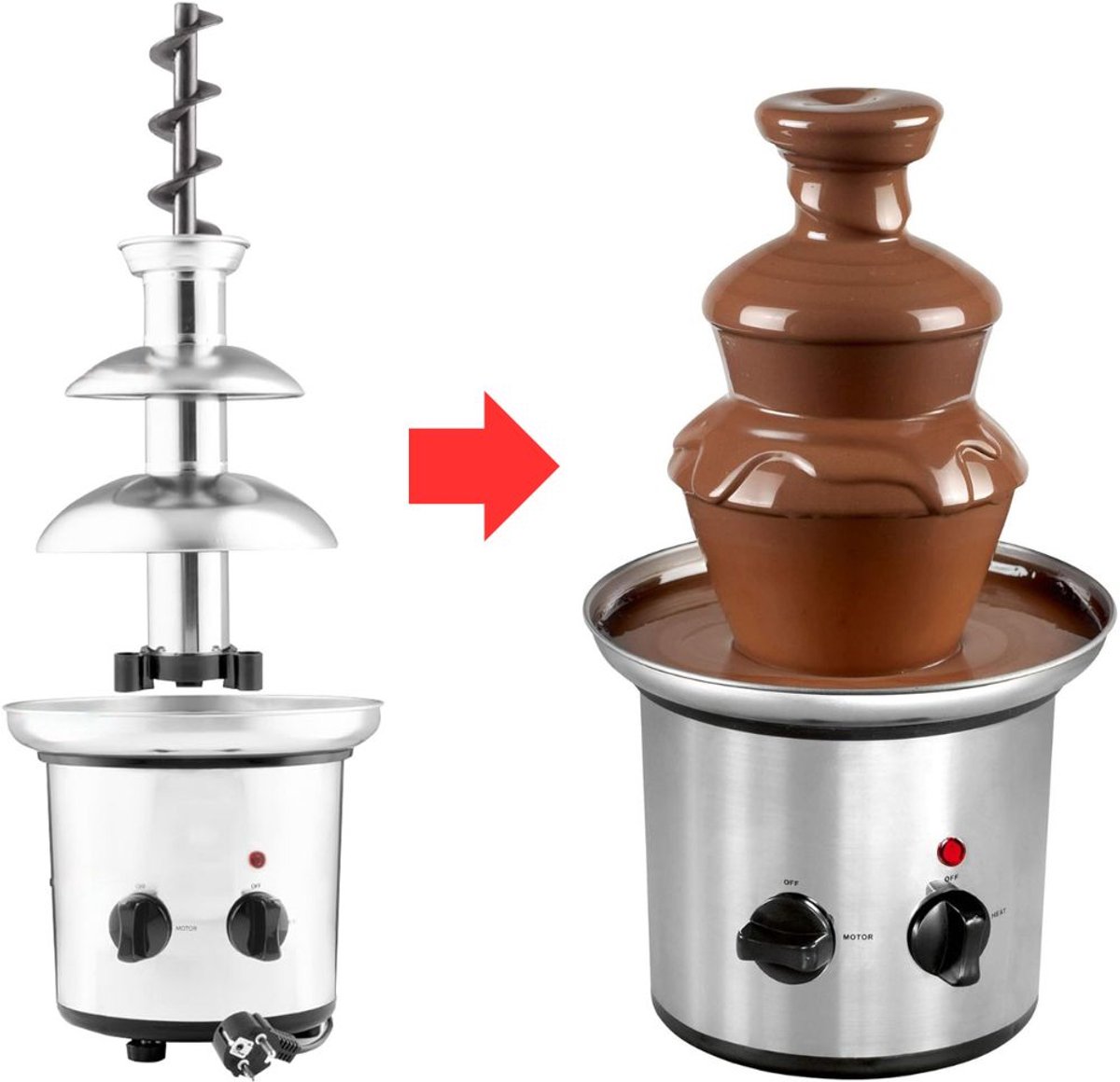 VELTRR® Chocoladefontein - Chocoladefondue - Zilver