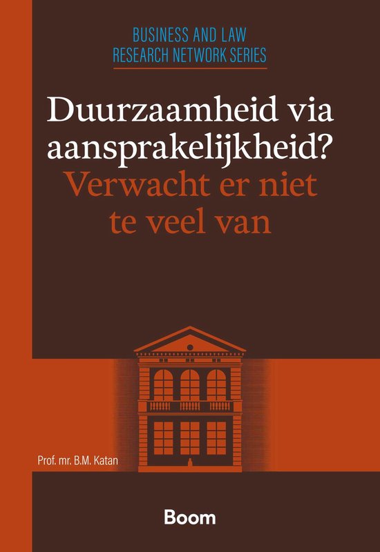 Leiden Business and Law Research Series 4 - Duurzaamheid via ... - cover