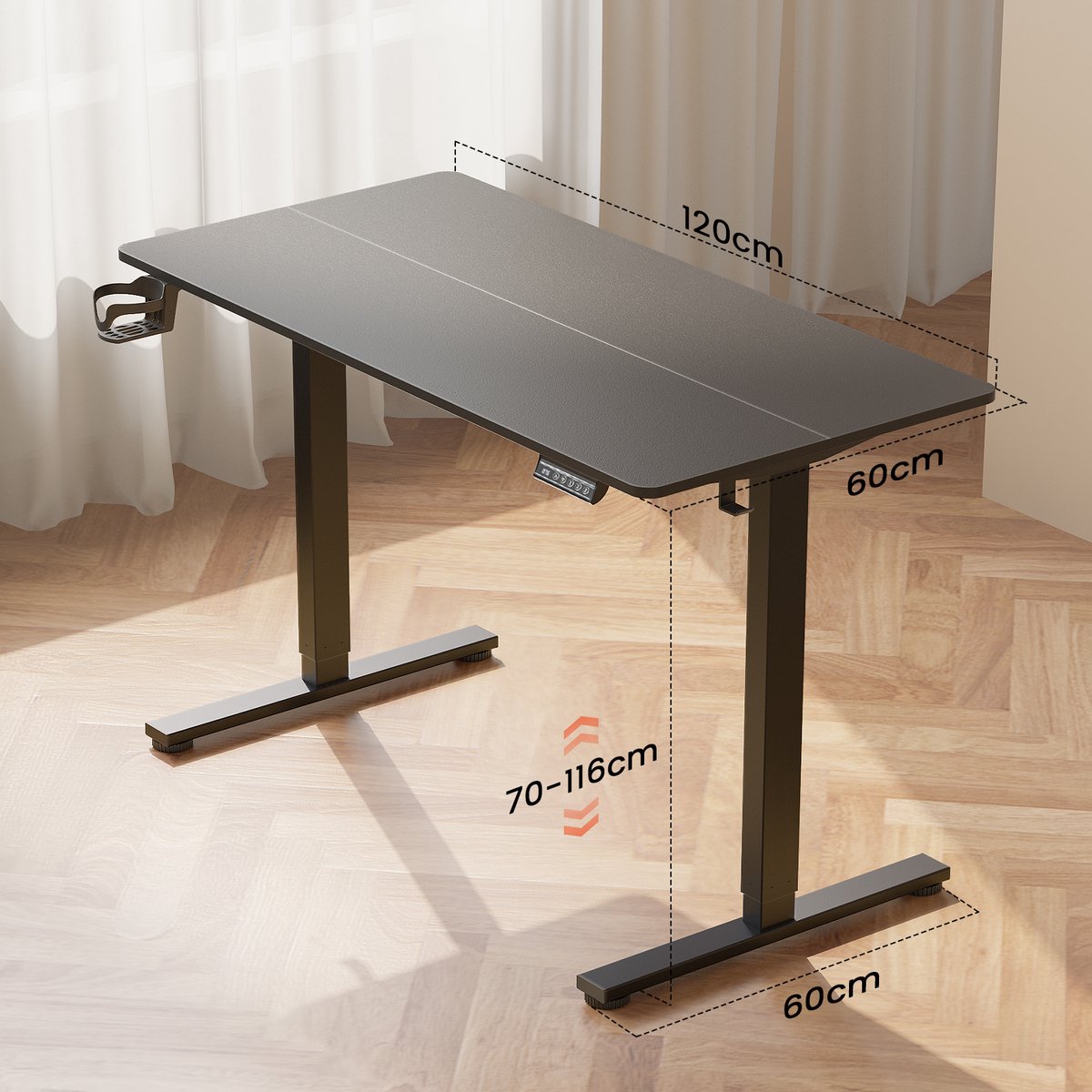LG Elektrisch Zit-sta Bureau 120cm thumbnail 5